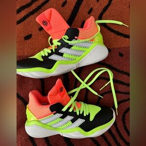 ADIDAS JAMES HARDEN STEPBACK BASKETBALL SNEAKER MEN SHOES BLACK-GREEN SZ 7